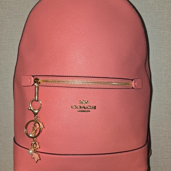 Coach Pink Backpack with Gold Details - Picture 1 of 3
